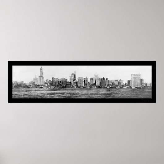 New York City Skyline Foto 1911 Poster (Vorne)