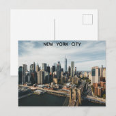 New York City Skyline Foto Postkarte (Vorne/Hinten)