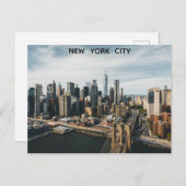 New York City Skyline Foto Postkarte (Vorne/Hinten)