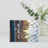 New York City Skyline Fotografie Sunset Postkarte (Stehend Vorderseite)