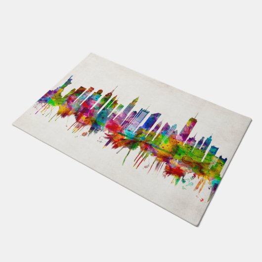 New York City Skyline Fußmatte (Schrägansicht)