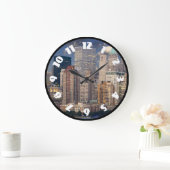 New York City Skyline Große Wanduhr (Zuhause)