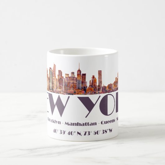 New York City Skyline. Gründungsmitglieder und Koo Kaffeetasse (Mittel)