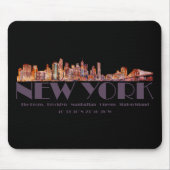 New York City Skyline. Gründungsmitglieder und Koo Mousepad (Vorne)