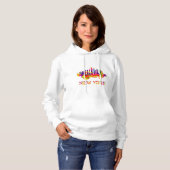 New York City Skyline hell bunt Hoodie (Vorne ganz)