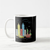 New York City Skyline Illustration Urban Kids Art  Kaffeetasse (Links)