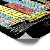 New York City Skyline Illustration Urban Kids Art Poster (Ecke)