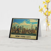 New York City Skyline Karte (Gelbe Blume)
