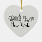 New York City Skyline Keramik Ornament (Vorne)