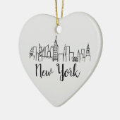 New York City Skyline Keramik Ornament (Links)