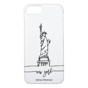 New York City Skyline Lady Liberty Statue Case-Mate iPhone Hülle