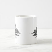 New York City Skyline Line Art Illustration Kaffeetasse (Mittel)