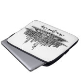 New York City Skyline Line Art Illustration Laptopschutzhülle (Vorne Knopf)