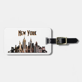 New York City Skyline Luggage Tag Gepäckanhänger