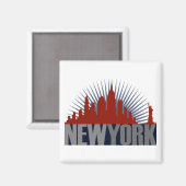 New York City Skyline Magnet (Vorderseite/Rückseite)