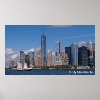 New York City Skyline mit Freedom Tower Poster