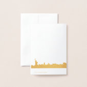 New York City Skyline Monogram Folienkarte (Rückseite mit Umschlag)