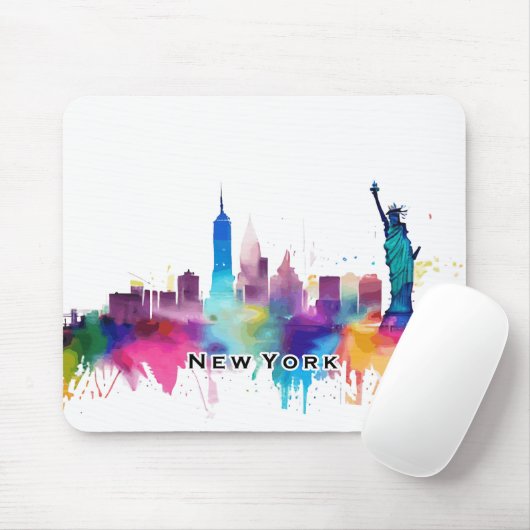 New York City Skyline Mousepad (Mit Mouse)