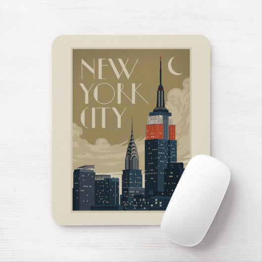 New York City Skyline Mousepad (Mit Mouse)