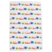 NEW YORK CITY Skyline-Muster Aquarell Mittlere Geschenktüte (Vorderseite)
