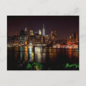 NEW YORK CITY SKYLINE NACHT POSTCARD POSTKARTE (Vorderseite)