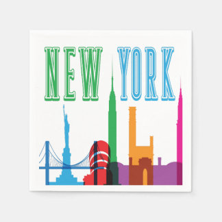 New York City Skyline Napkins Serviette