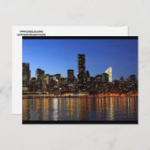 NEW YORK CITY SKYLINE NIGHT FOTOGRAFIE POSTCARD POSTKARTE (Vorne/Hinten)