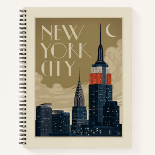 New York City Skyline Notizblock