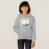 New York City Skyline NYC Travel America Liberty Hoodie (Vorne ganz)