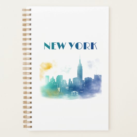New York City Skyline NYC Travel America Liberty Planer (Vorderseite)