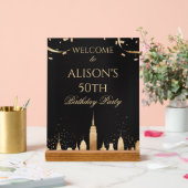 New York City Skyline Party Acrylschild (Hochzeit)