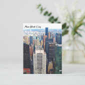 New York City Skyline Post Card Postkarte (Stehend Vorderseite)