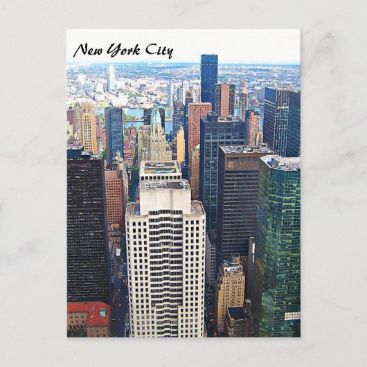 New York City Skyline Post Card Postkarte (Vorderseite)