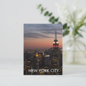 New York City Skyline Postcard Postkarte (Stehend Vorderseite)