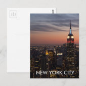 New York City Skyline Postcard Postkarte (Vorne/Hinten)