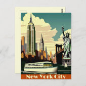 New York City Skyline Postcard Postkarte (Vorne/Hinten)