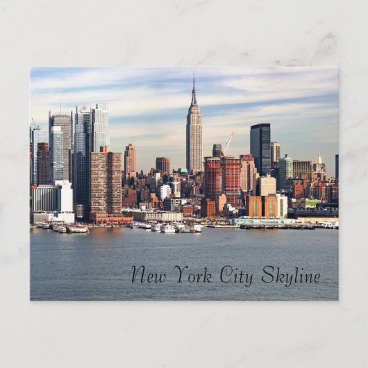 New York City Skyline Postcard Postkarte (Vorderseite)