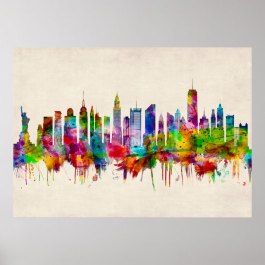 New York City Skyline Poster (Vorne)