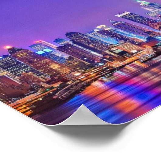 New York City Skyline Poster (Farbe) (Ecke)