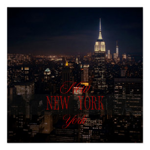 New York City Skyline Poster - Moderne Kunst Pri