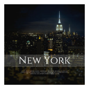 New York City Skyline Poster - Moderne Kunst Pri
