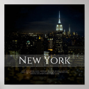 New York City Skyline Poster - Moderne Kunst Pri