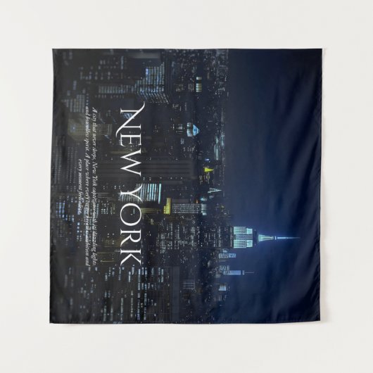 New York City Skyline Poster - Moderne Kunst Pri Wandteppich (Vorderseite (Horizontal))