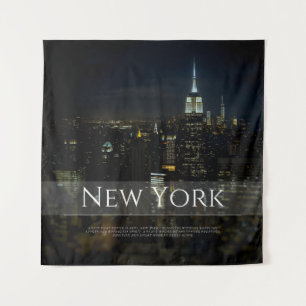 New York City Skyline Poster - Moderne Kunst Pri Wandteppich
