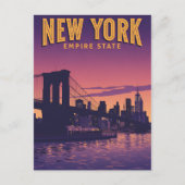 New York City Skyline Postkarte (Vorderseite)