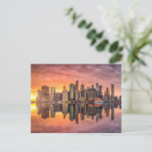 New York City Skyline Postkarte (Stehend Vorderseite)