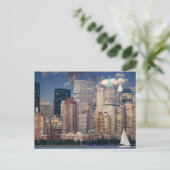 New York City Skyline Postkarte (Stehend Vorderseite)