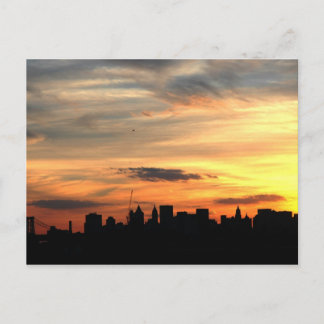 New York City Skyline Postkarte