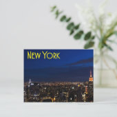 New York City Skyline Postkarte (Stehend Vorderseite)
