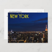 New York City Skyline Postkarte (Vorne/Hinten)